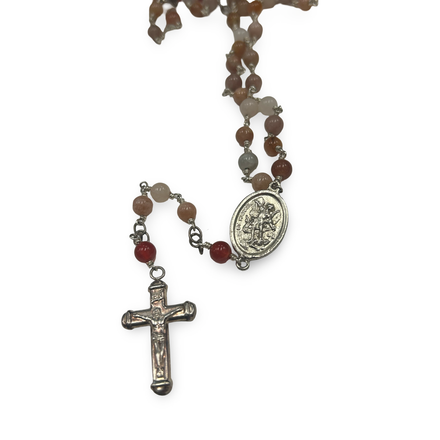 Multi Moonstone Rosary – 6mm Beads, 18”