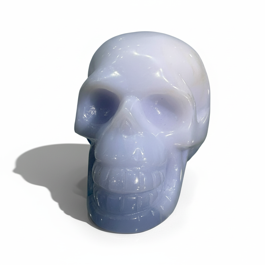 Blue Lace Agate Skull