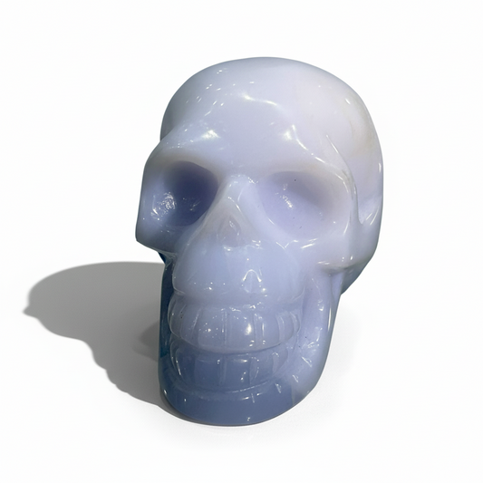 Blue Lace Agate Skull