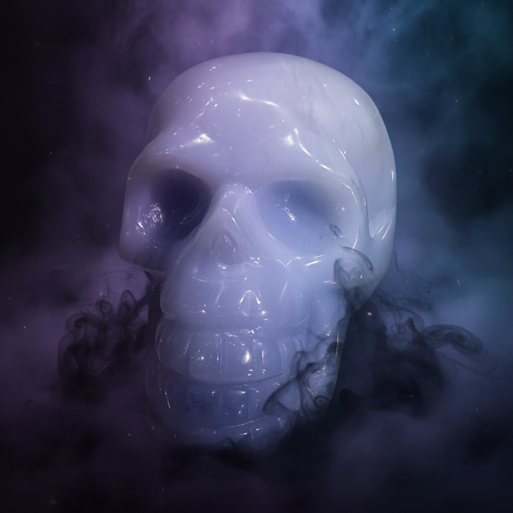 Blue Lace Agate Skull