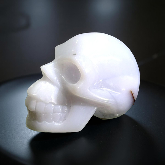 Blue Lace Agate Skull