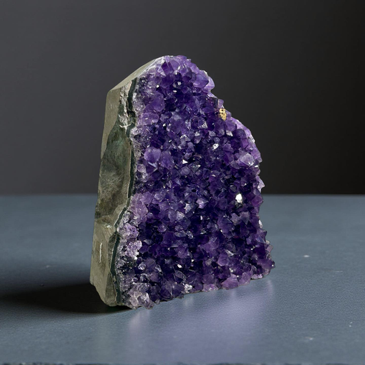 Amethyst Cut Base from Brazil – 712g Natural Purple Crystal for Peace, Protection & Spiritual Clarity