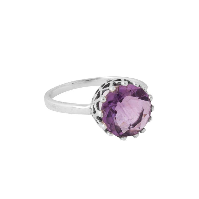 Benjamin International - CROWN SETTING AMETHYST RING