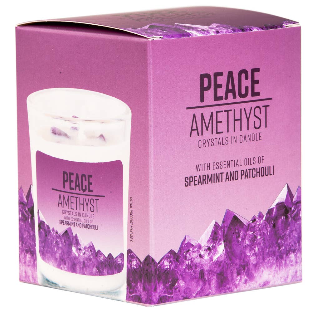 Benjamin International - 10 oz Crystal Energy Candles With Essential Oils
