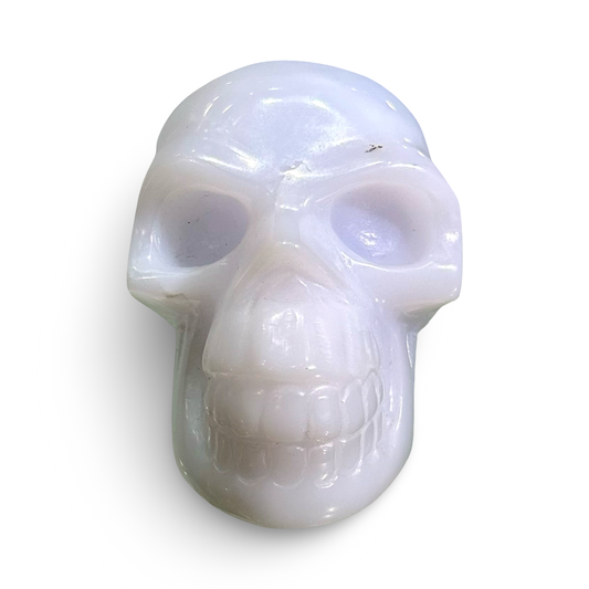 Blue Lace Agate Skull