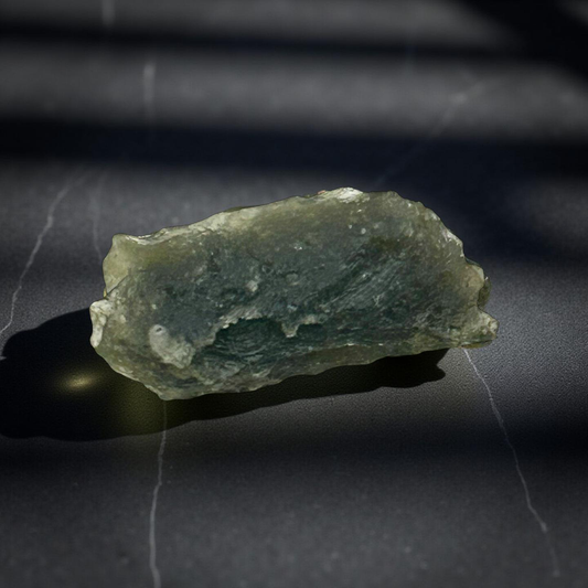 Moldavite – 3g | 1” x 0.5” | Rare Natural Meteorite Glass Crystal