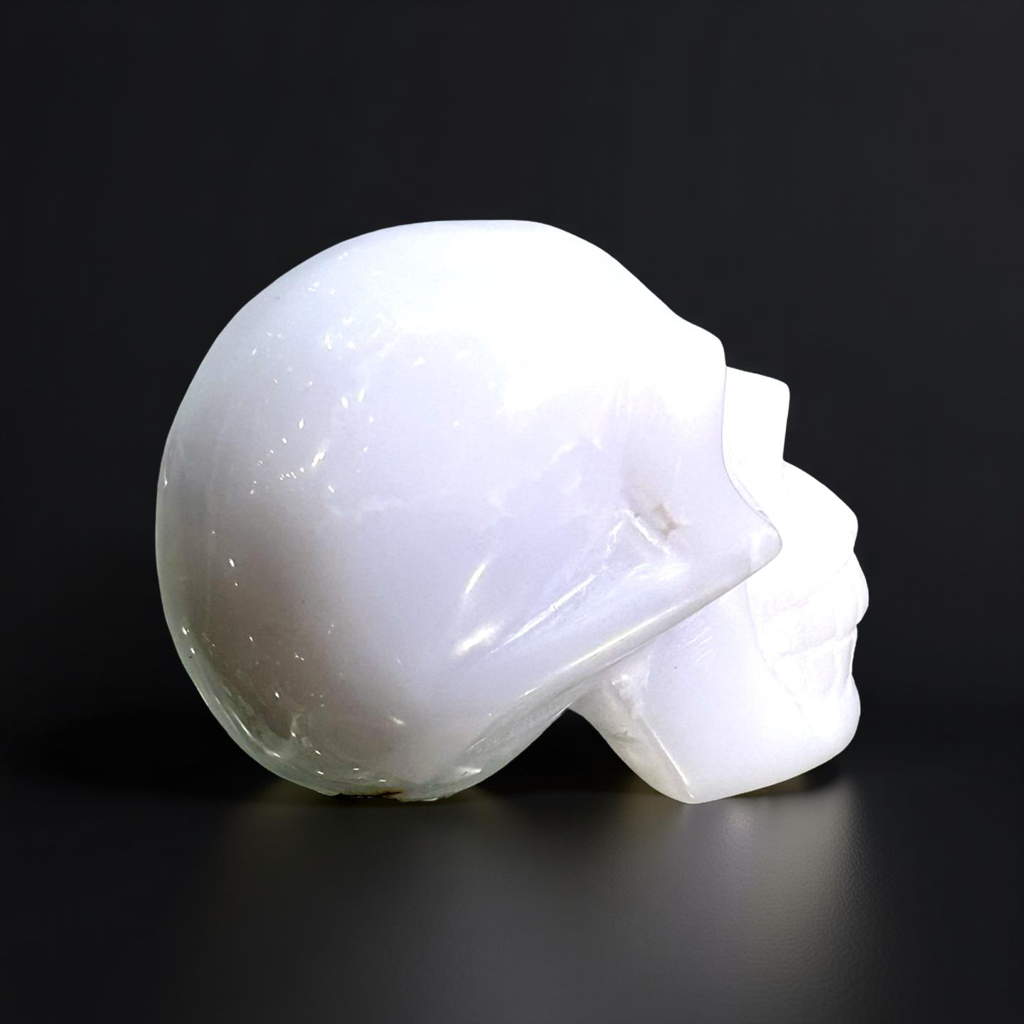 Blue Lace Agate Skull