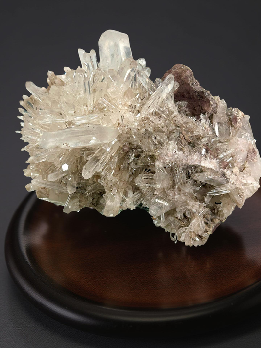 Colombian Needle Quartz Cluster with Red Hematite – 2023g