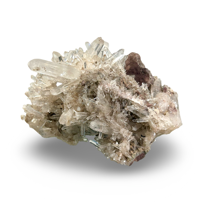 Colombian Needle Quartz Cluster with Red Hematite – 2023g