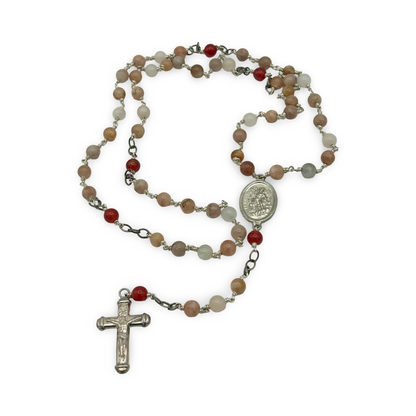 Multi Moonstone Rosary – 6mm Beads, 18”