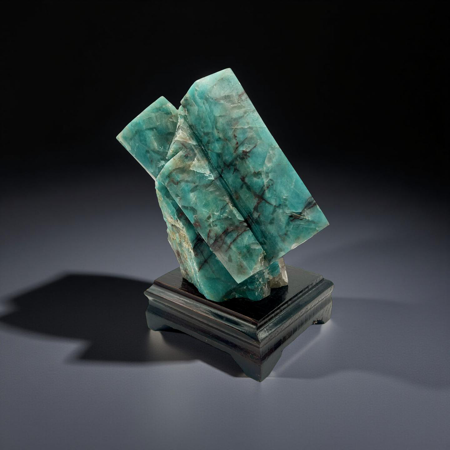Amazonite Statue on Stand – 1324g | 6” x 4” | Natural Gemstone Sculpture from Brazil