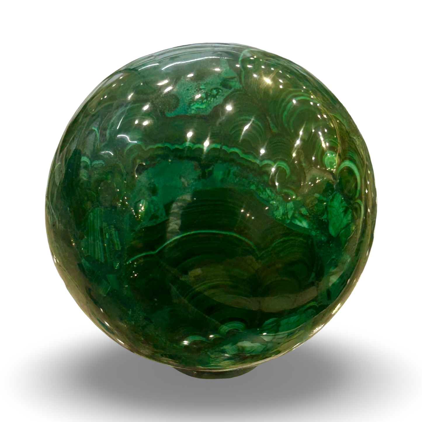 Malachite Sphere – 639g | 3.5” x 3” |