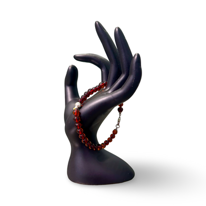 Baltic Amber Bracelet with Silver Clasp – 4mm