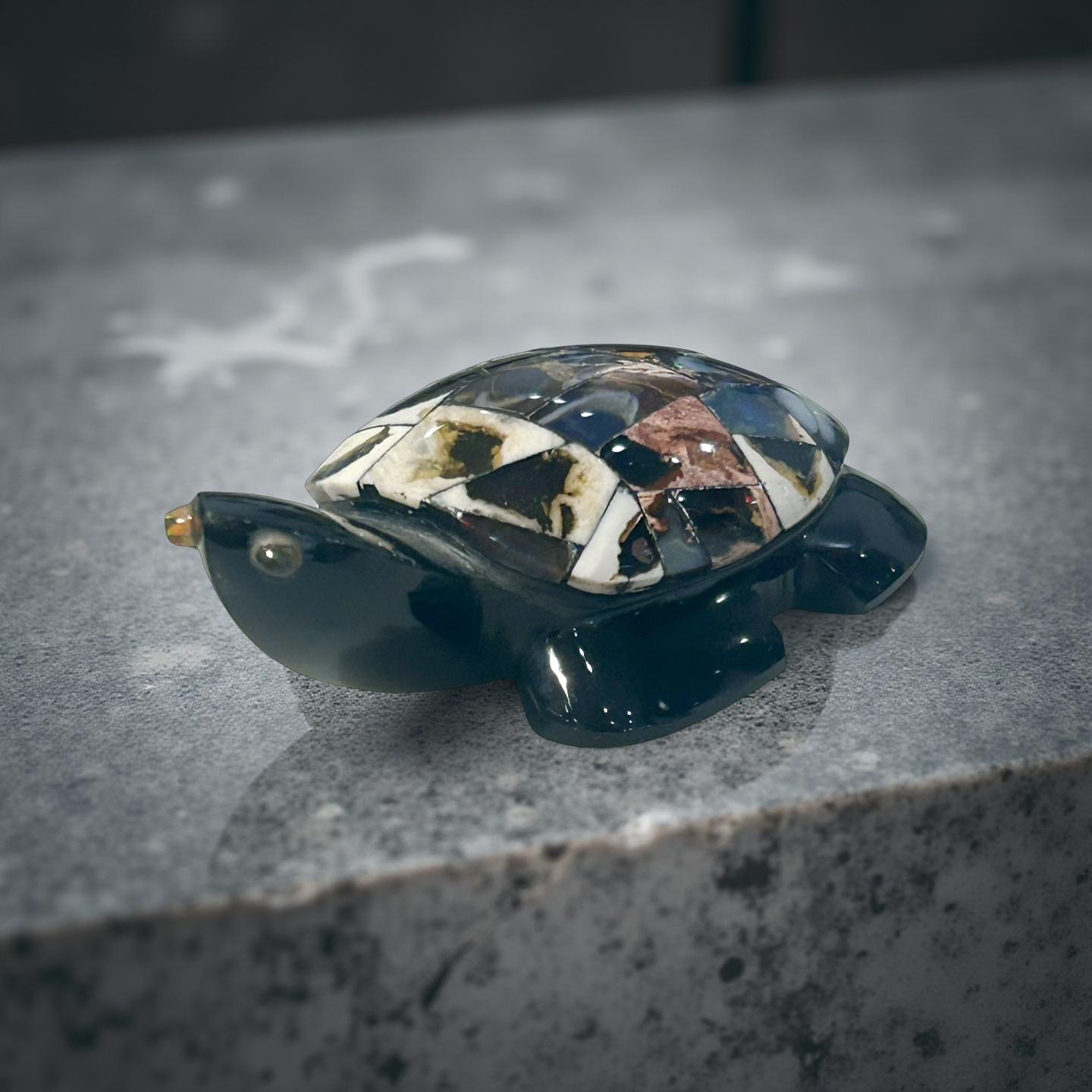 Ethiopian Opal Turtle Figurine – 43g, 2.5” x 2”