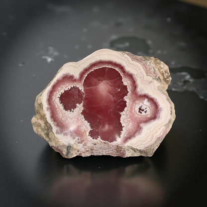 Natural Rhodochrosite Slab – 102g Pink Crystal for Love, Healing & Heart Chakra Energy | 3” x 3” Polished Display Stone