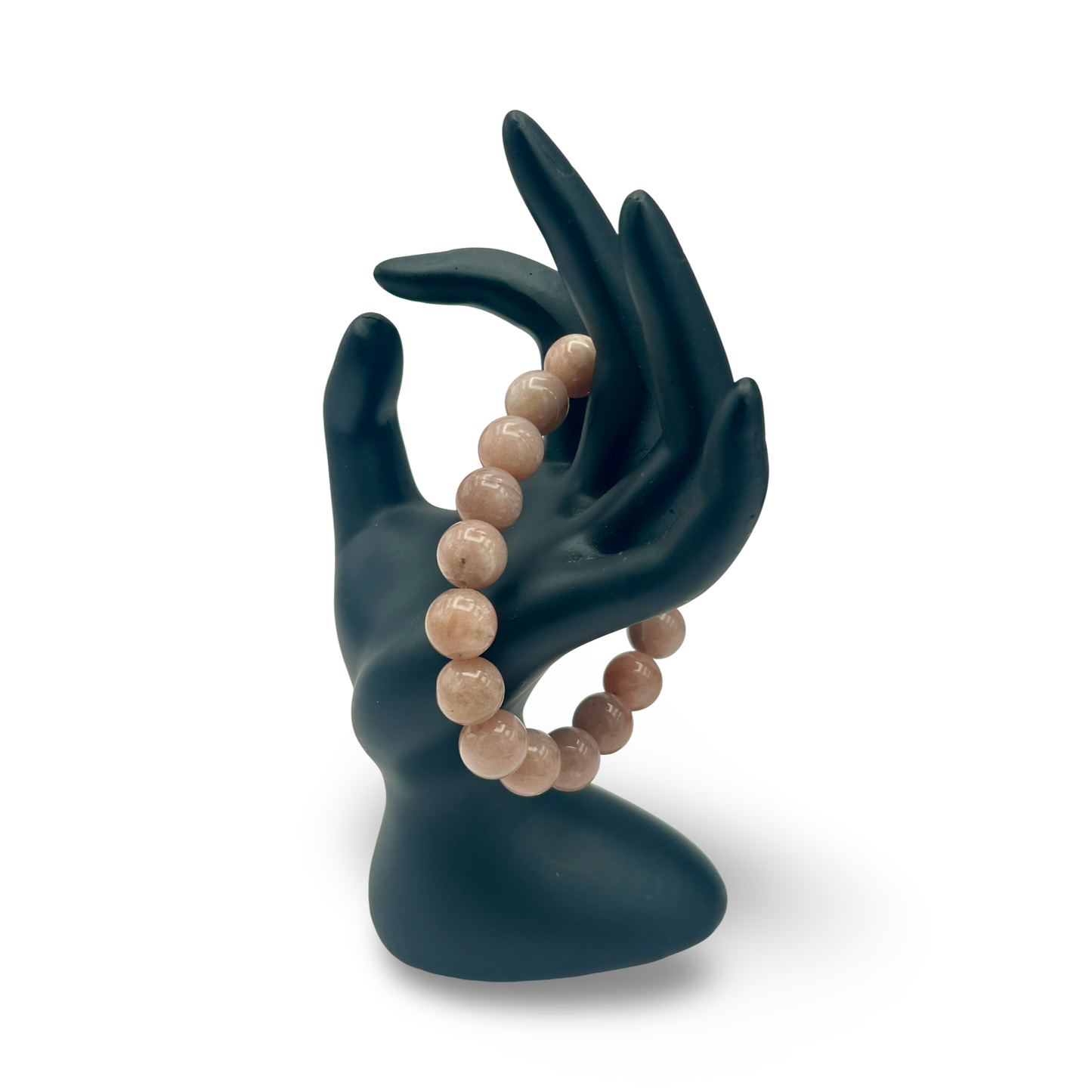 Sunstone Elastic Bracelet | 8mm Beads | Medium–Large Wrist | Handmade Gemstone Jewelry