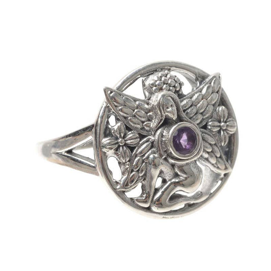 Benjamin International - STERLING SILVER FAIRY WITH AMETHYST RING