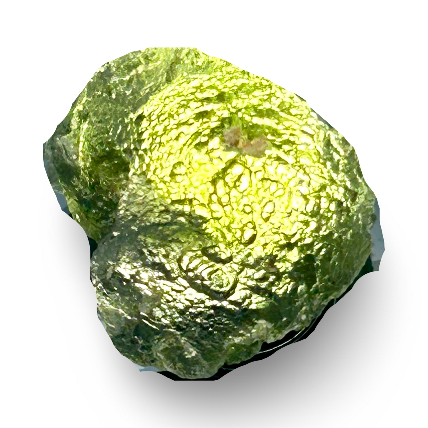 Moldavite – 4g | 1” x 0.5” | Rare Natural Meteorite Glass Crystal