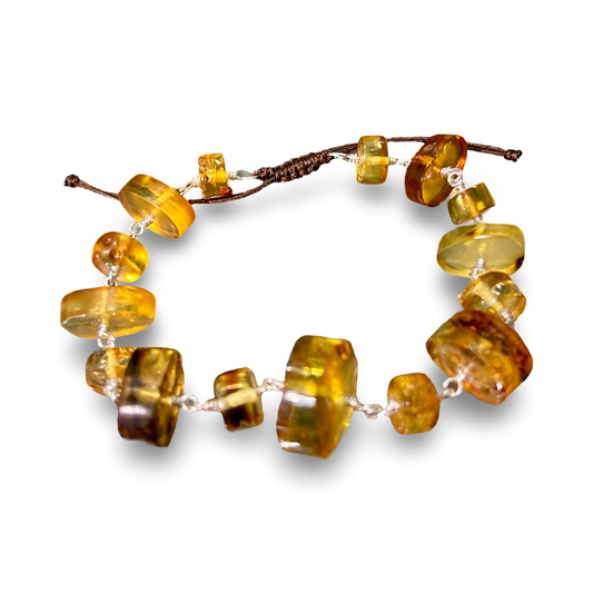 Adjustable Amber Bracelet – 12mm Beads