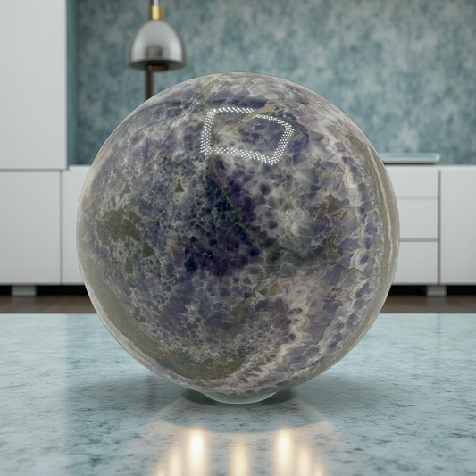 Chevron Amethyst Sphere