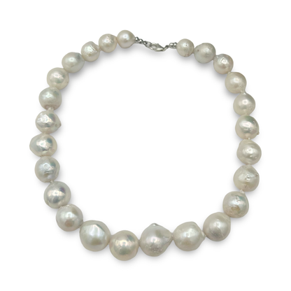 Handmade Freshwater Pearl Necklace 16–20mm | 20 Inches | Elegant Statement Jewelry