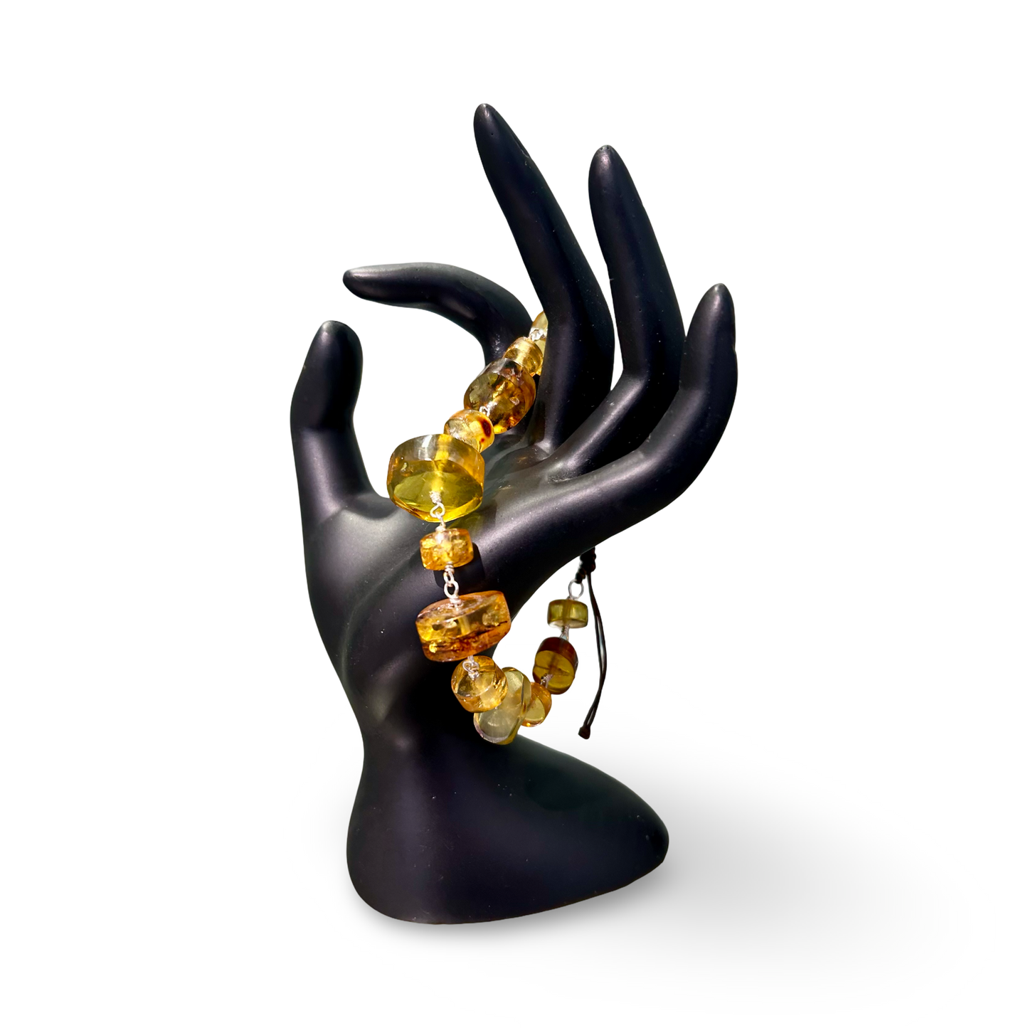 Adjustable Amber Bracelet – 12mm Beads