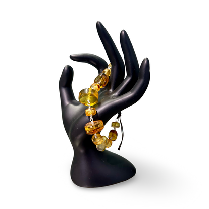 Adjustable Amber Bracelet – 12mm Beads