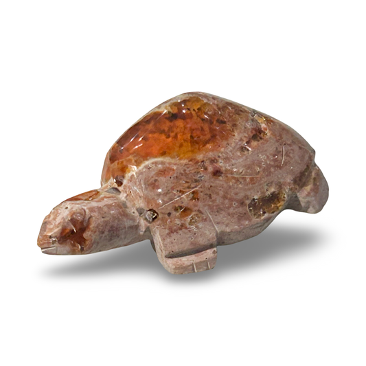 Fire Opal Turtle Figurine – 35g, 2.5” x 2”