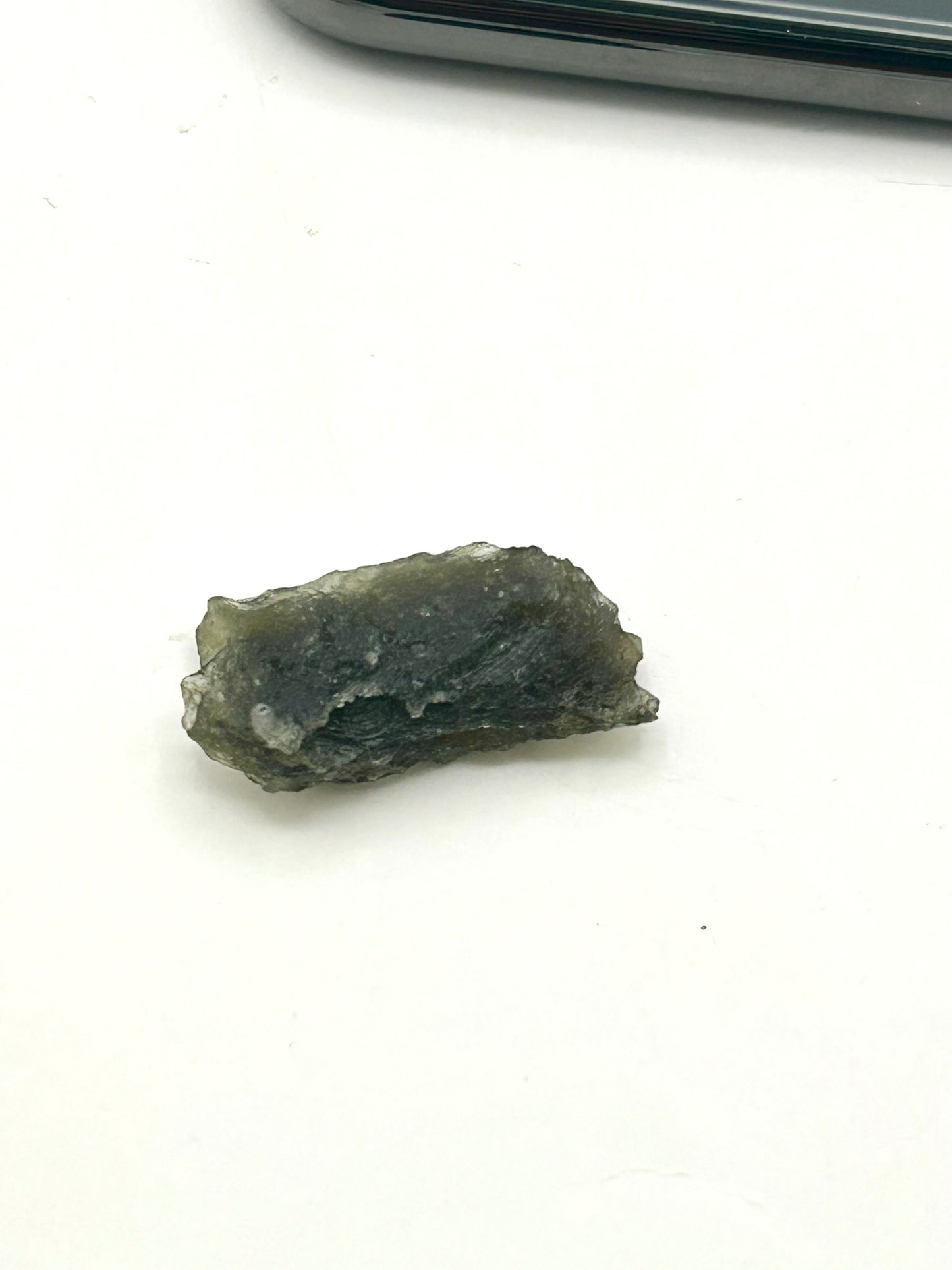 Moldavite – 3g | 1” x 0.5” | Rare Natural Meteorite Glass Crystal