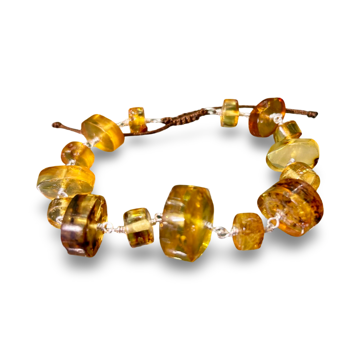 Adjustable Amber Bracelet – 12mm Beads