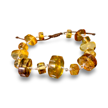 Adjustable Amber Bracelet – 12mm Beads