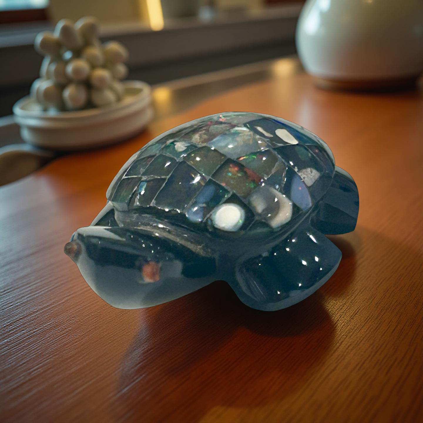 Ethiopian Opal Turtle Figurine – 17g, 1.5” x 1.5”