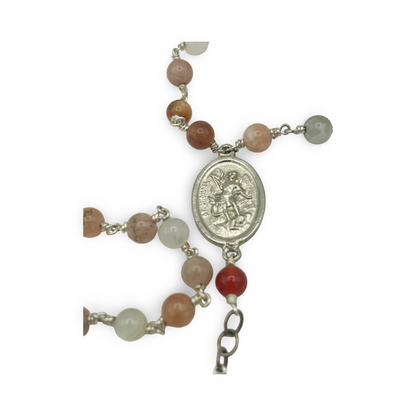 Multi Moonstone Rosary – 6mm Beads, 18”