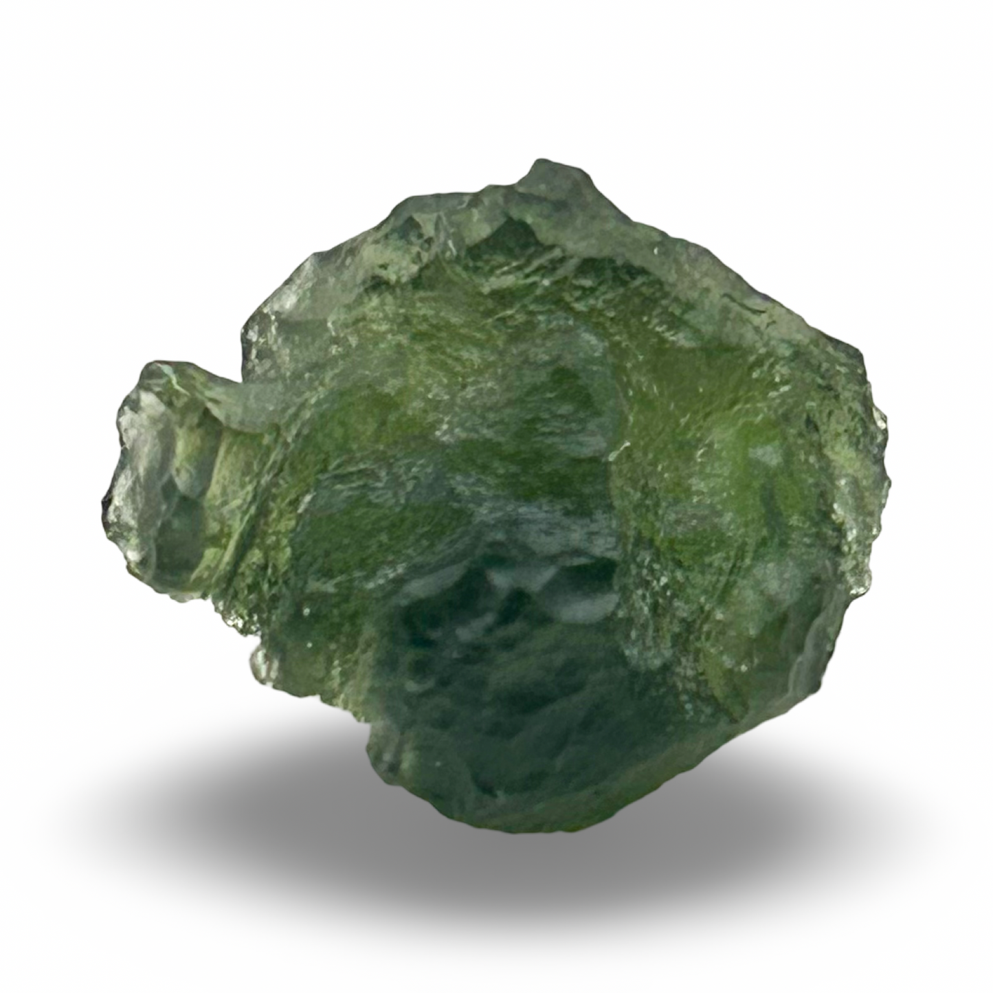 Moldavite – 3.8g | 1” x 0.5” | Rare Natural Meteorite Glass Crystal