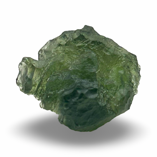 Moldavite – 3.8g | 1” x 0.5” | Rare Natural Meteorite Glass Crystal