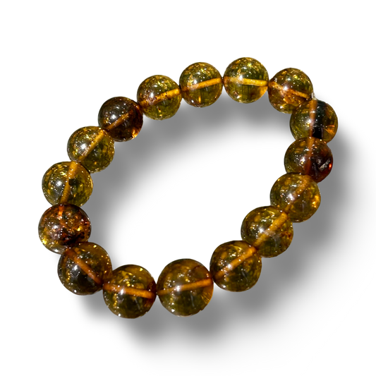 Elastic Amber Bracelet – 12mm Beads