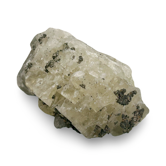 White Fluorite with Pyrite