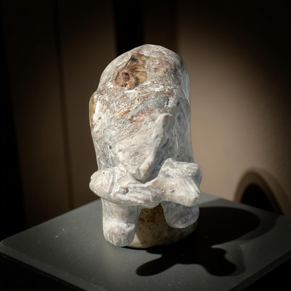 Fire Opal Bear Figurine with Fish – 22g, 2” x 1.5”