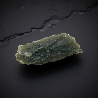 Moldavite – 3g | 1” x 0.5” | Rare Natural Meteorite Glass Crystal