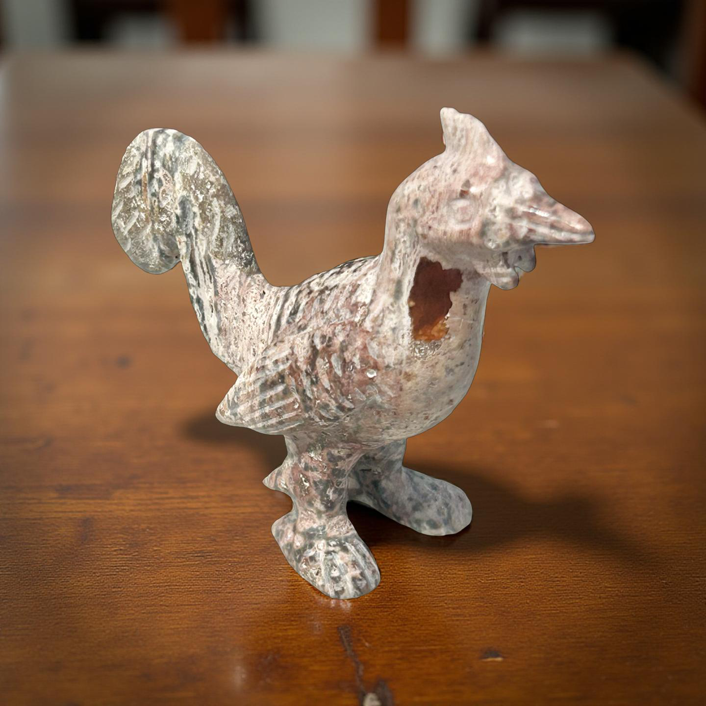 Fire Opal Rooster Figurine – 24g, 2” x 1.5”