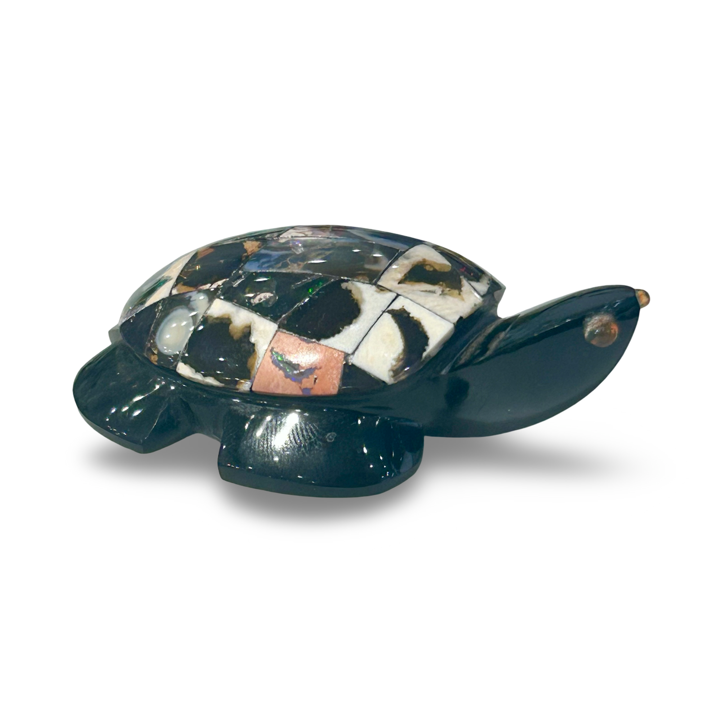 Ethiopian Opal Turtle Figurine – 43g, 2.5” x 2”