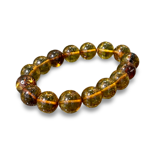 Elastic Amber Bracelet – 12mm Beads