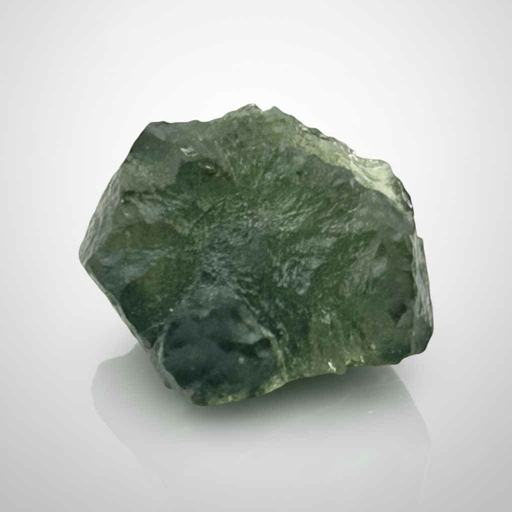 Moldavite – 3.8g | 1” x 0.5” | Rare Natural Meteorite Glass Crystal