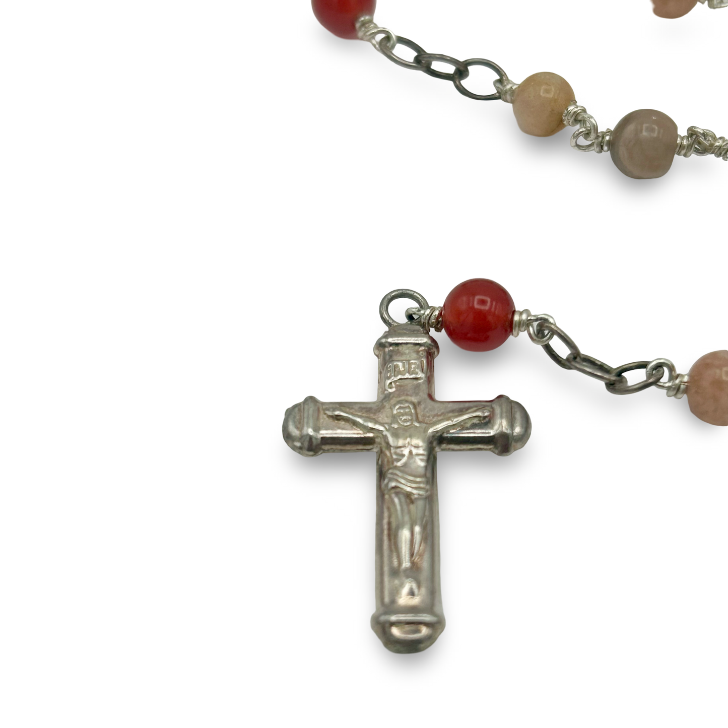 Multi Moonstone Rosary – 6mm Beads, 18”