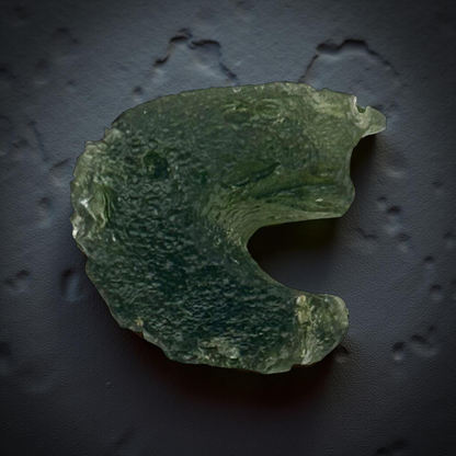 Moldavite – 4g | 1” x 0.5” | Rare Natural Meteorite Glass Crystal