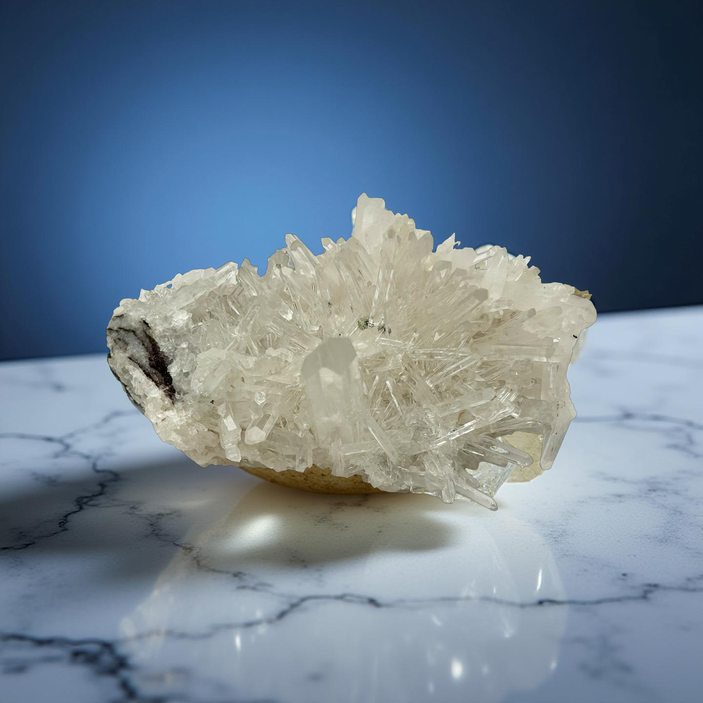 Colombian Lemurian Needle Cluster – 313g | 4.5” x 2.5” | Natural Quartz Crystal from Colombia