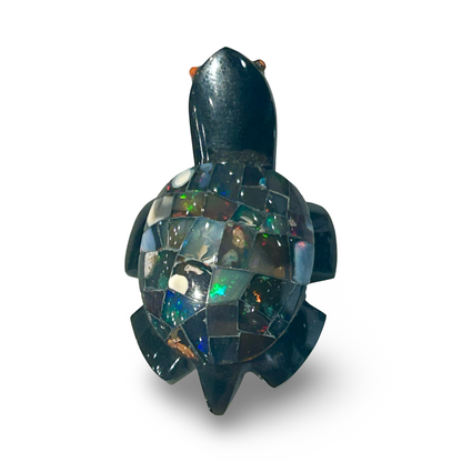 Ethiopian Opal Turtle Figurine – 17g, 1.5” x 1.5”