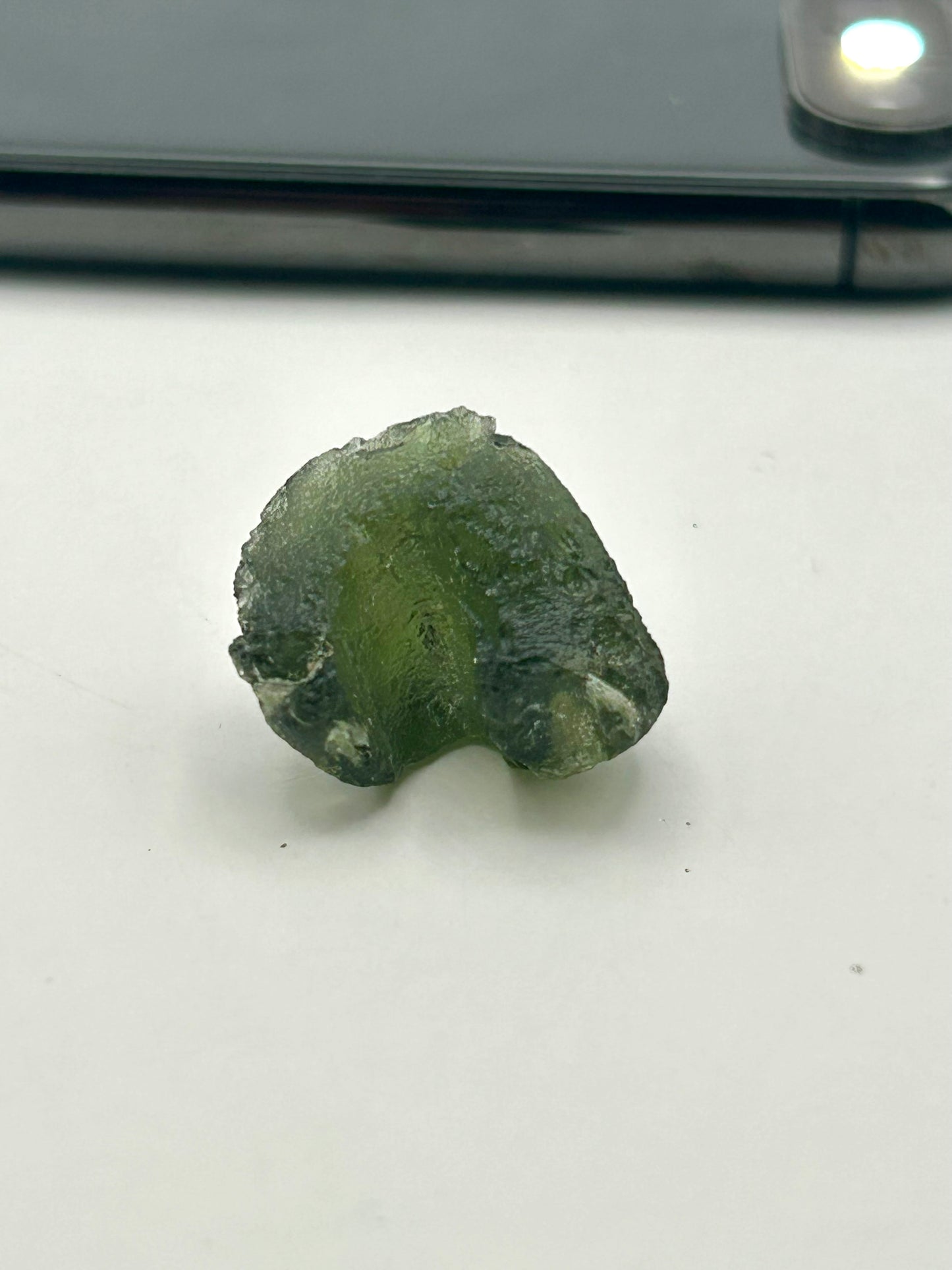 Moldavite – 4g | 1” x 0.5” | Rare Natural Meteorite Glass Crystal