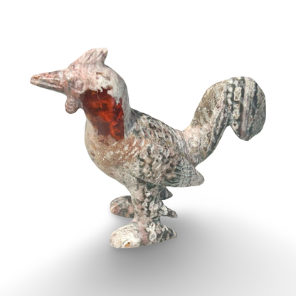 Fire Opal Rooster Figurine – 24g, 2” x 1.5”