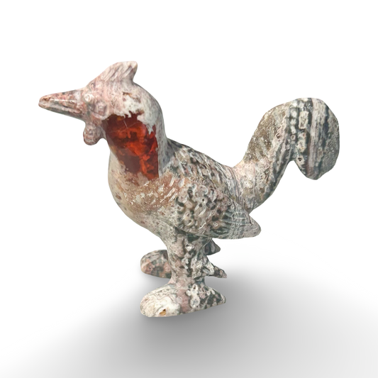 Fire Opal Rooster Figurine – 24g, 2” x 1.5”